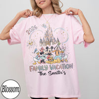 Custom Disney Family Trip 2026 Comfort Colors — Gildan Hoodie fan art by Snagva (2)