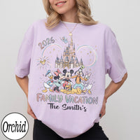 Custom Disney Family Trip 2026 Comfort Colors — Bella+Canvas Tee fan art by Snagva (3)