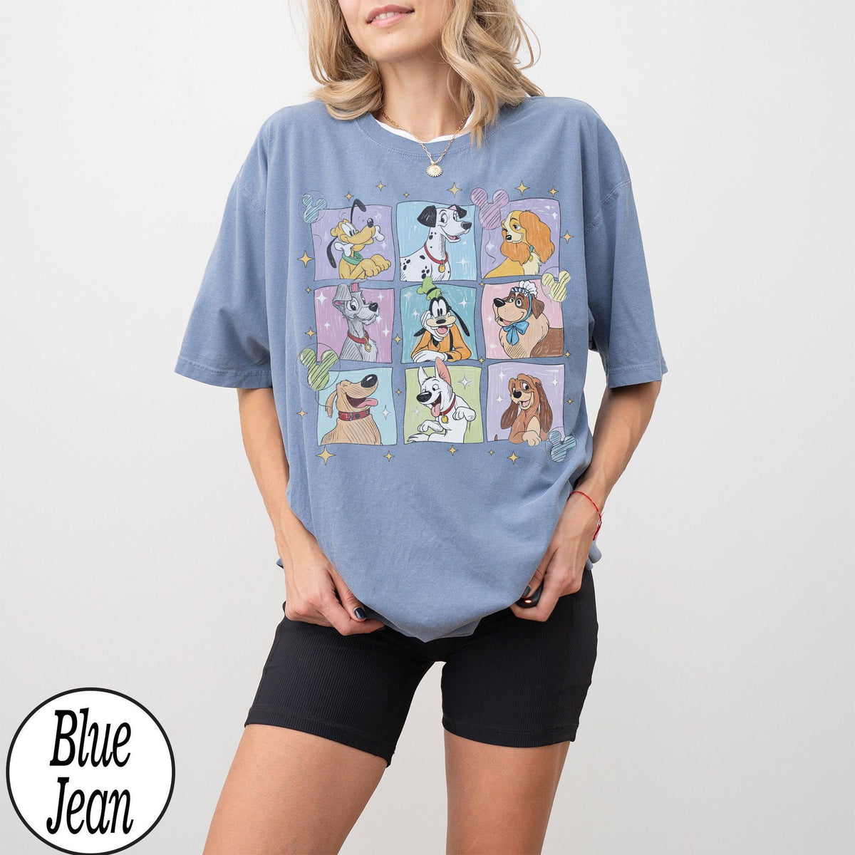 Retro Disney Dogs Characters Sketch — Bella+Canvas Tee fan art by Snagva (3)