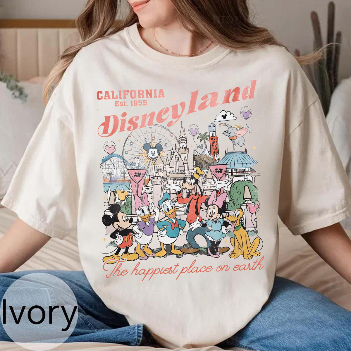 Retro Disneyland Mickey Friends Comfort Colors — Gildan Sweatshirt fan art by Snagva