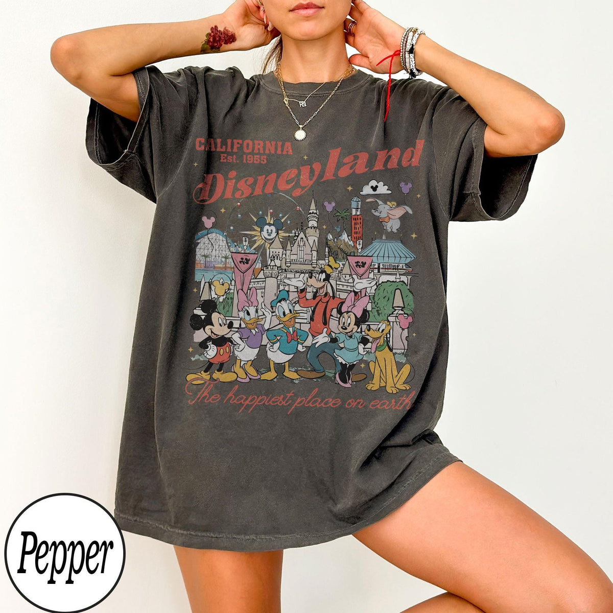 Retro Disneyland Mickey Friends Comfort Colors — Bella+Canvas Tee fan art by Snagva (3)