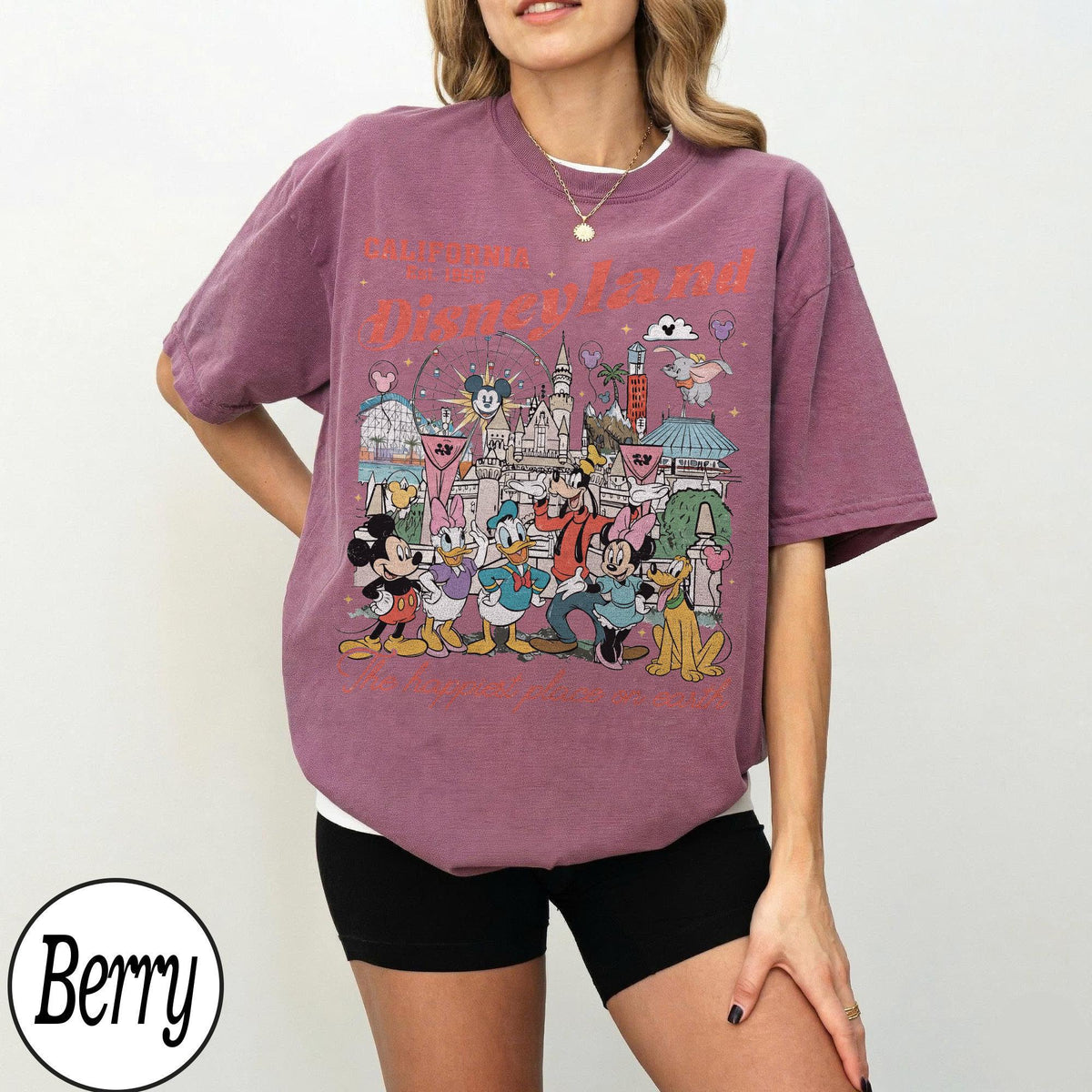Retro Disneyland Mickey Friends Comfort Colors — Bella+Canvas Tee fan art by Snagva (5)