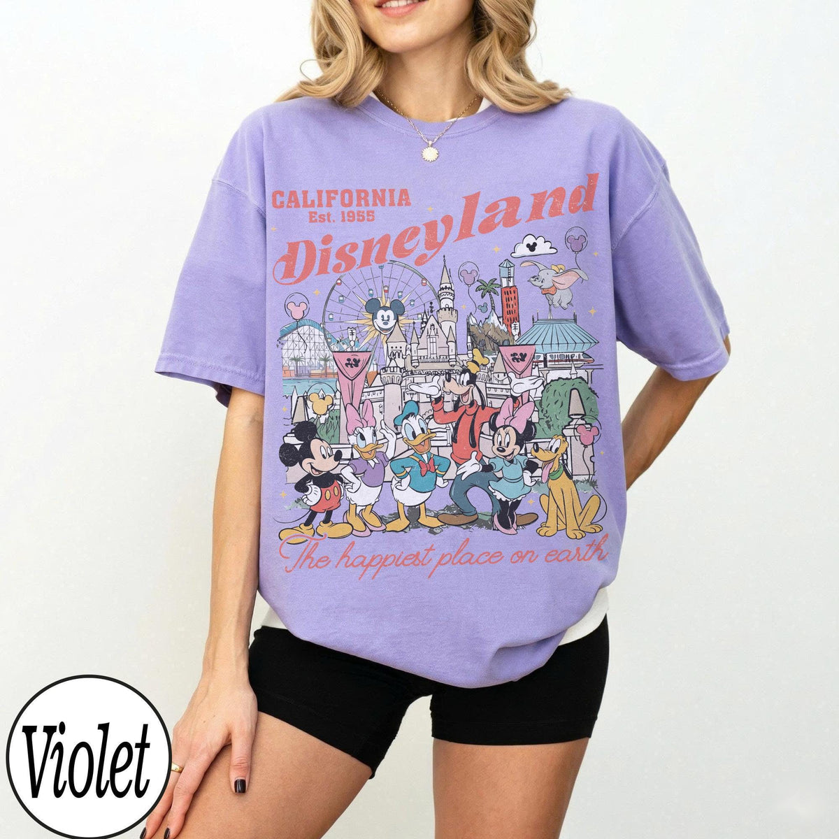 Retro Disneyland Mickey Friends Comfort Colors — Bella+Canvas Tee fan art by Snagva (8)
