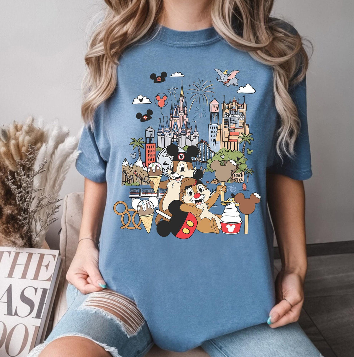 Chip and Dale Disneyland Snack — Bella+Canvas Tee fan art by Snagva (6)