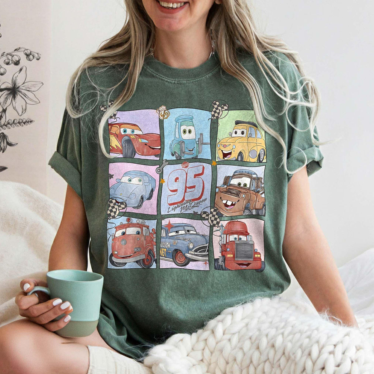 Comfort Colors® Retro Disney Pixar Cars — Bella+Canvas Tee fan art by Snagva (4)