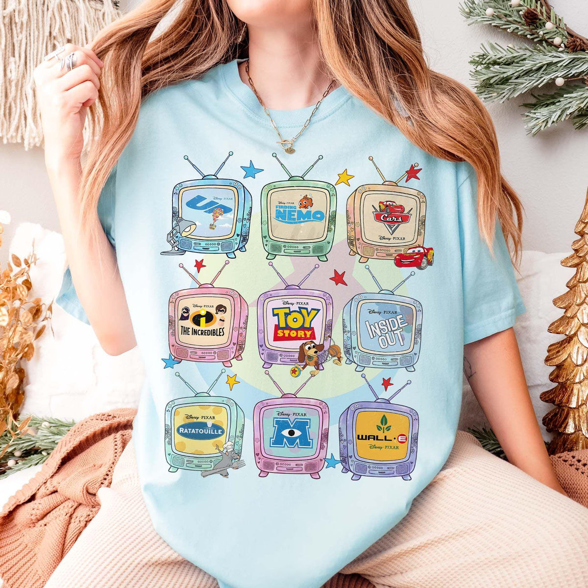 Retro Disney Pixar Movie Television — Comfort Colors Tee fan art by Snagva (7)
