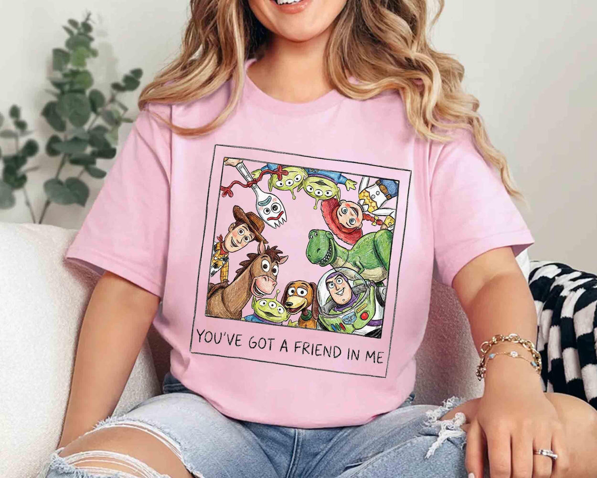 Retro Pixar Toy Story You've Got a Friend in Me Photo — Bella+Canvas Tee fan art by Snagva (5)