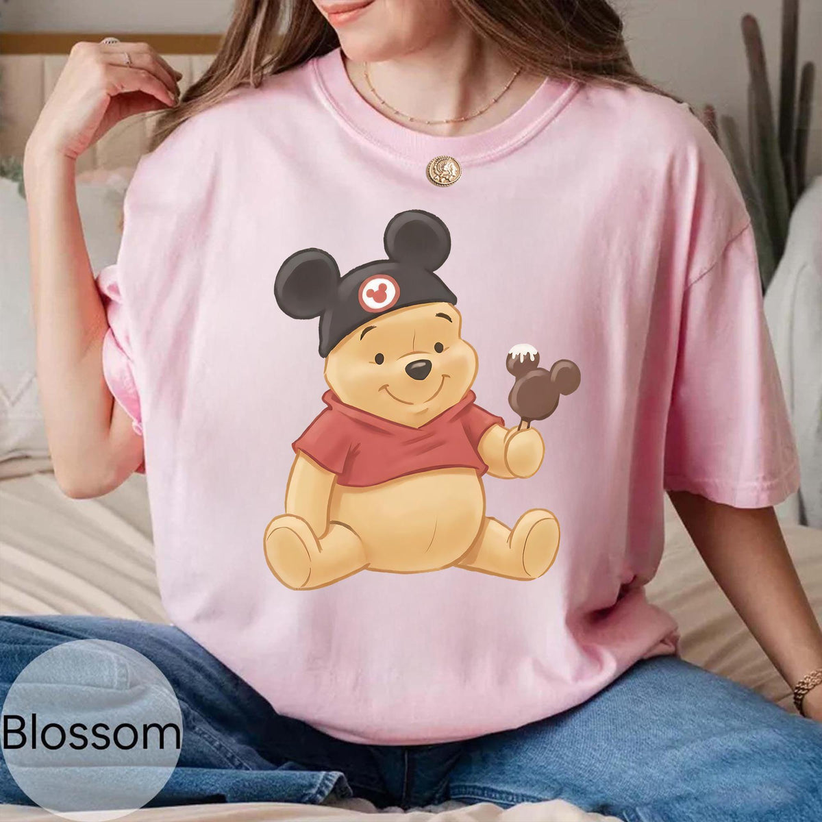 Retro Winnie The Pooh Watercolor — Bella+Canvas Tee fan art by Snagva