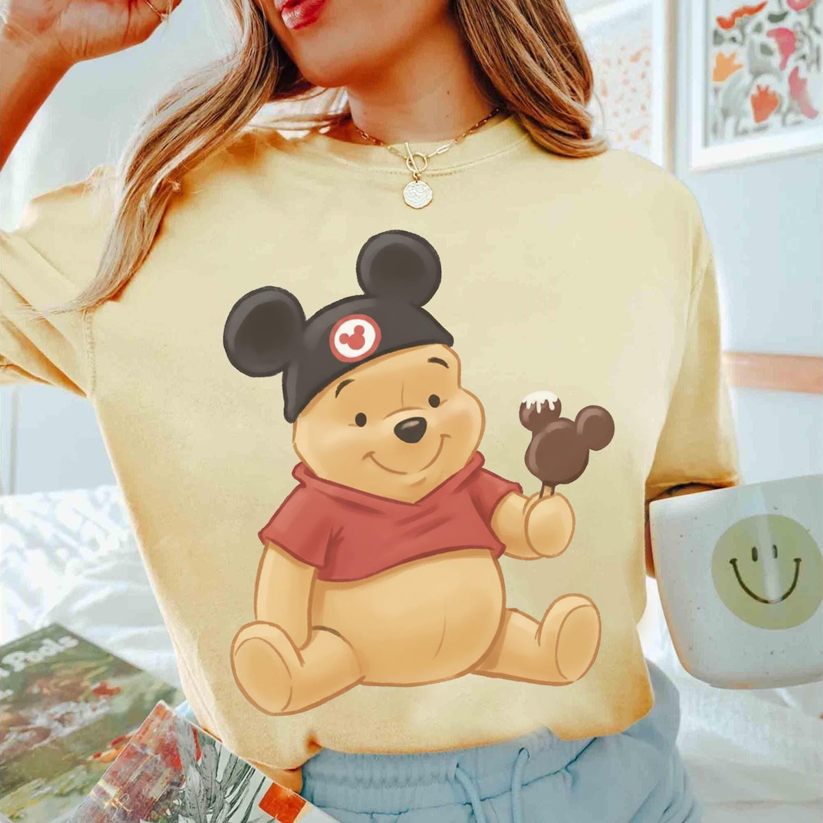 Retro Winnie The Pooh Watercolor — Gildan Hoodie fan art by Snagva (2)