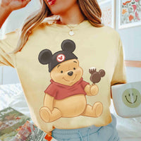 Retro Winnie The Pooh Watercolor — Gildan Sweatshirt fan art by Snagva (2)