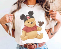 Retro Winnie The Pooh Watercolor — Gildan Sweatshirt fan art by Snagva (6)