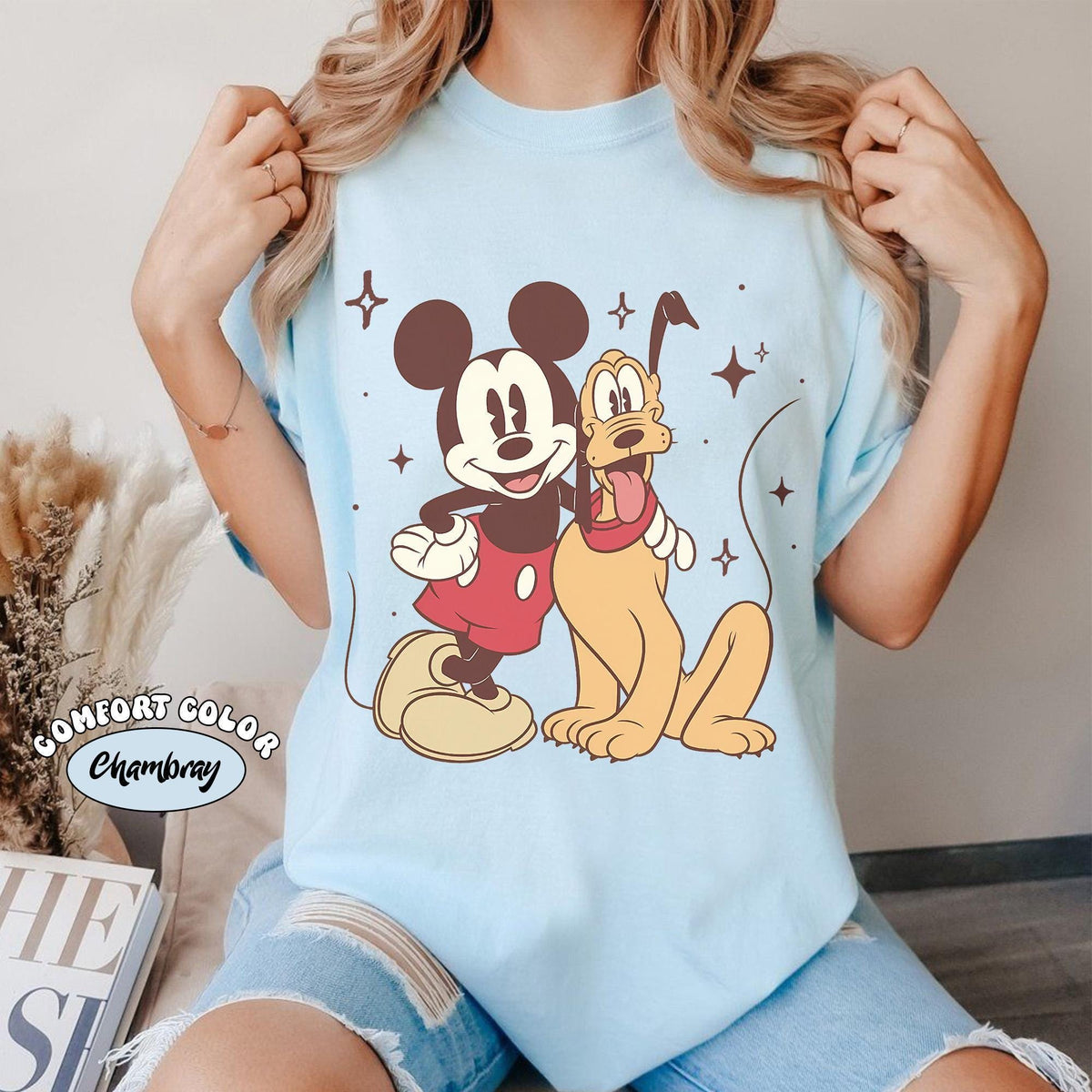 Comfort Colors® Mickey Pluto Best Friends — Gildan Sweatshirt fan art by Snagva (4)