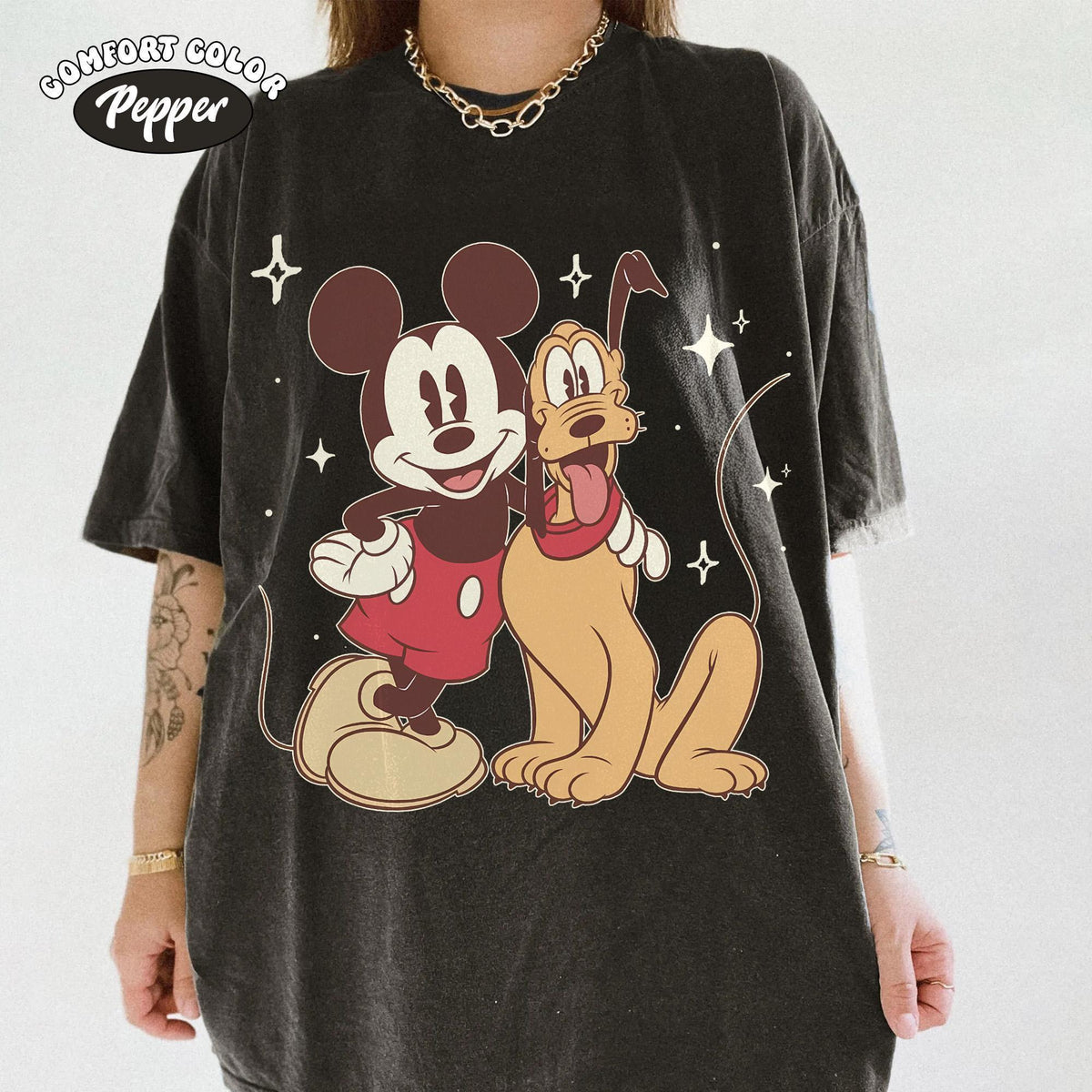 Comfort Colors® Mickey Pluto Best Friends — Gildan Sweatshirt fan art by Snagva (6)