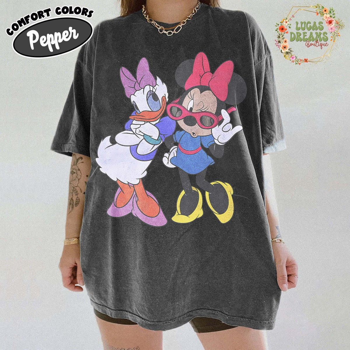 Retro Minnie Daisy — Gildan Sweatshirt fan art by Snagva (5)