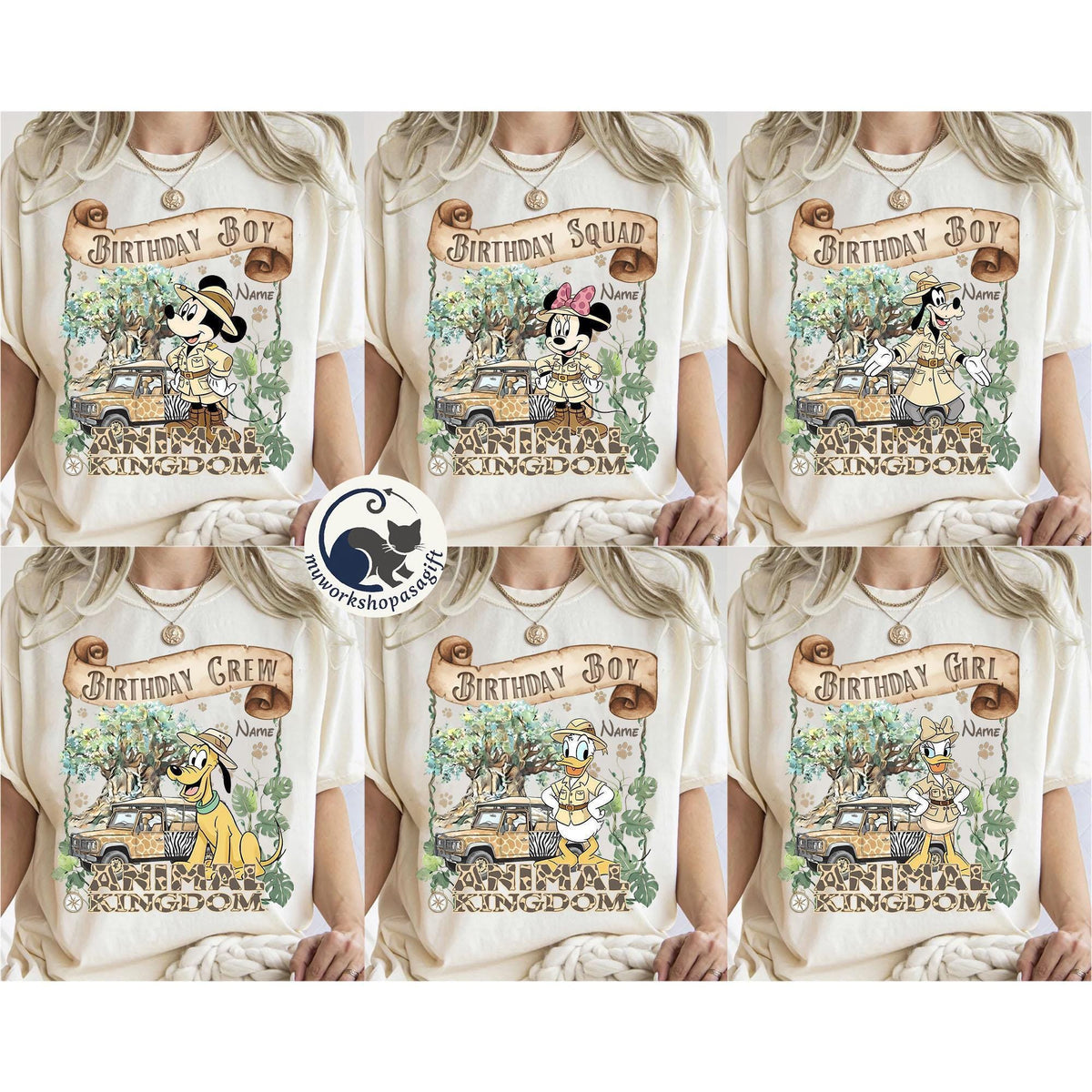 Personalized Mickey Friends Animal Kingdom Birthday — Gildan Hoodie fan art by Snagva