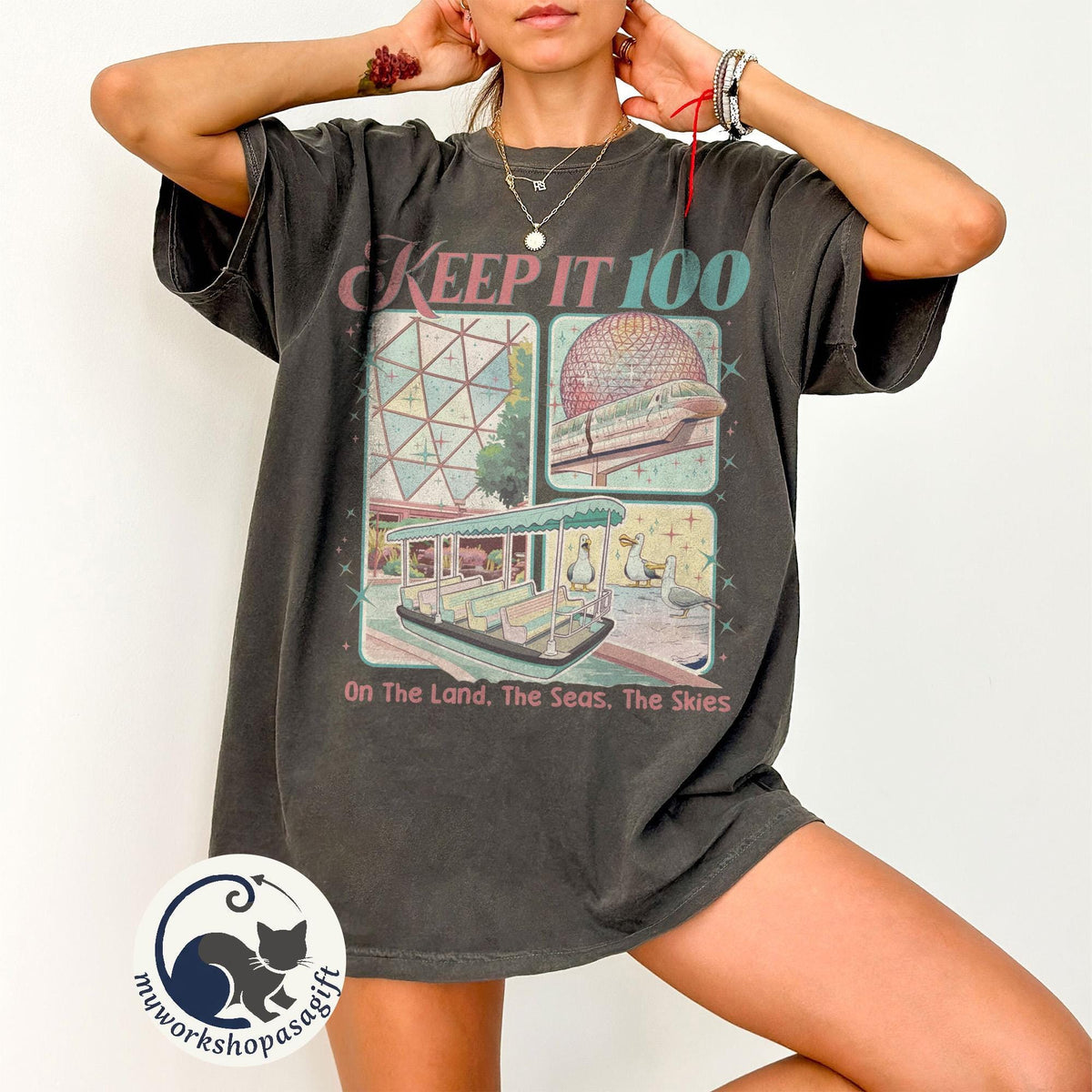 Retro Keep It 100 Comfort Colors — Bella+Canvas Tee fan art by Snagva (2)