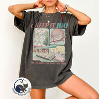 Retro Keep It 100 Comfort Colors — Gildan Sweatshirt fan art by Snagva (2)
