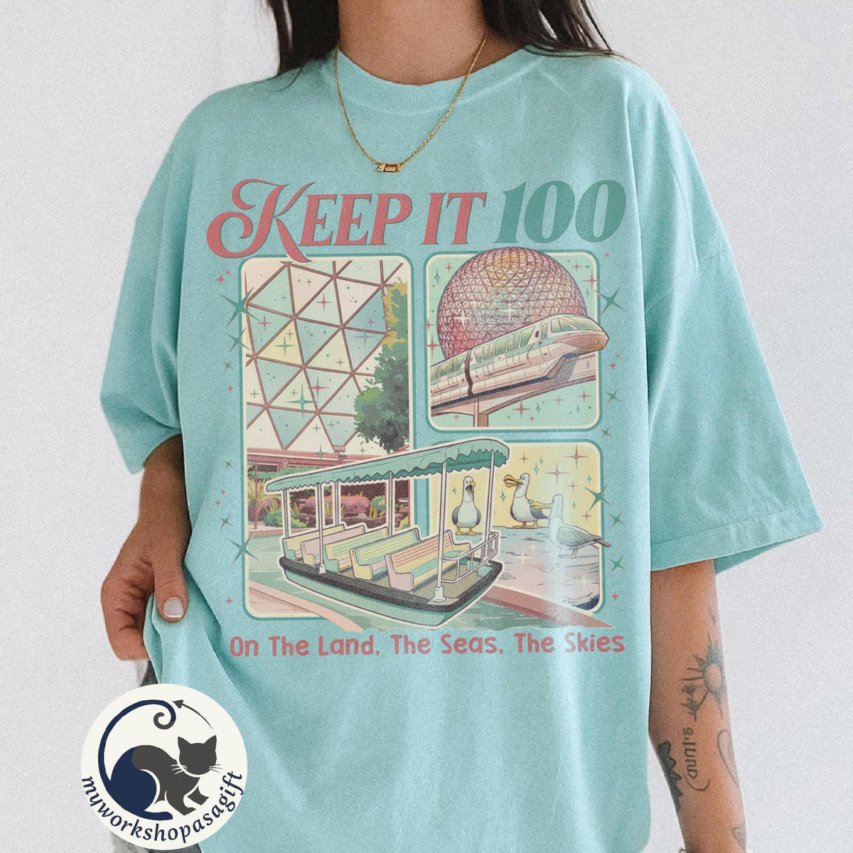 Retro Keep It 100 Comfort Colors — Bella+Canvas Tee fan art by Snagva (3)