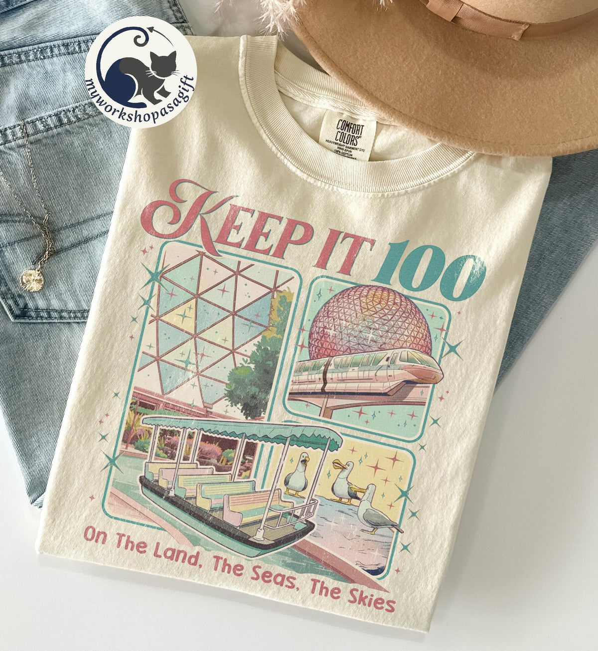 Retro Keep It 100 Comfort Colors — Comfort Colors Tee fan art by Snagva (5)