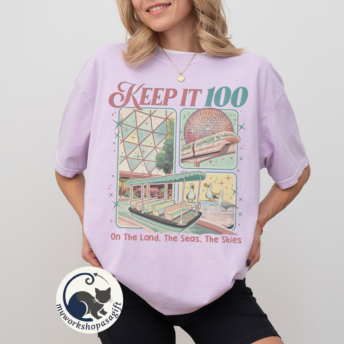 Retro Keep It 100 Comfort Colors — Gildan Sweatshirt fan art by Snagva (6)