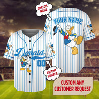 Personalize Disney Mickey & Friends Cute Striped White — Gildan Hoodie fan art by Snagva (4)