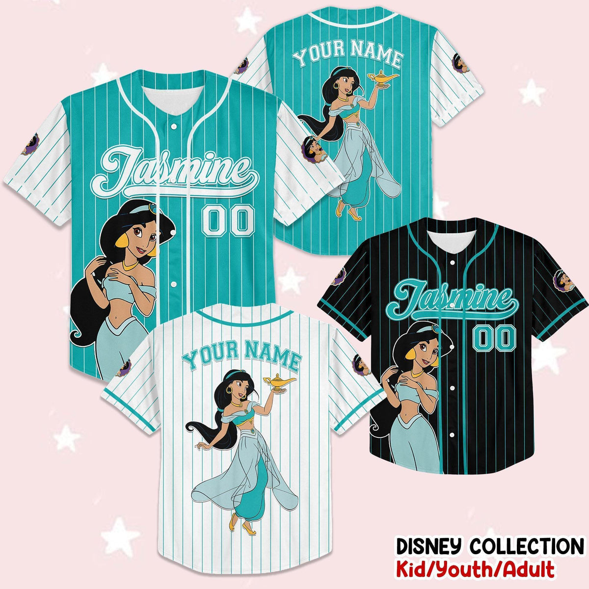 Custom Disney Princess Jasmine Aladdin Simple — Comfort Colors Tee fan art by Snagva (3)