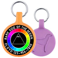 Bark Side of the Moon Pink Floyd Ecoplastic Pet ID Tag- Choose from - Snagva