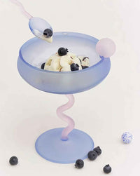 Jelly Bean Wine Glass - Whimsical Eclectic Dopamine Cocktail Coupe