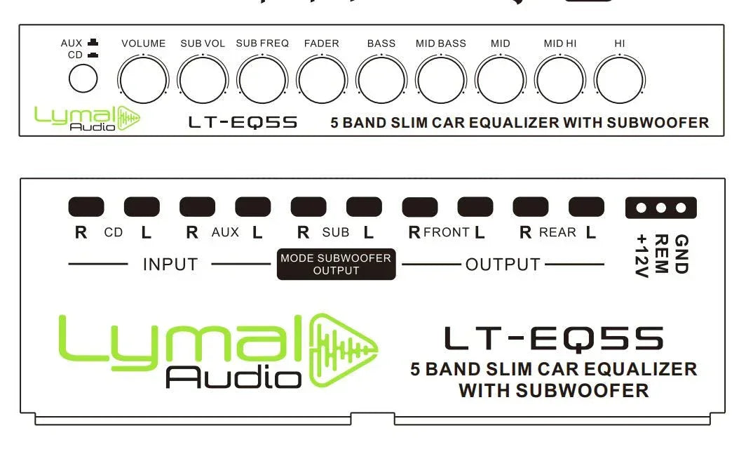 LT-EQ5S 5 Band 9 Volt Car Audio Graphic Equalizer - Snagva