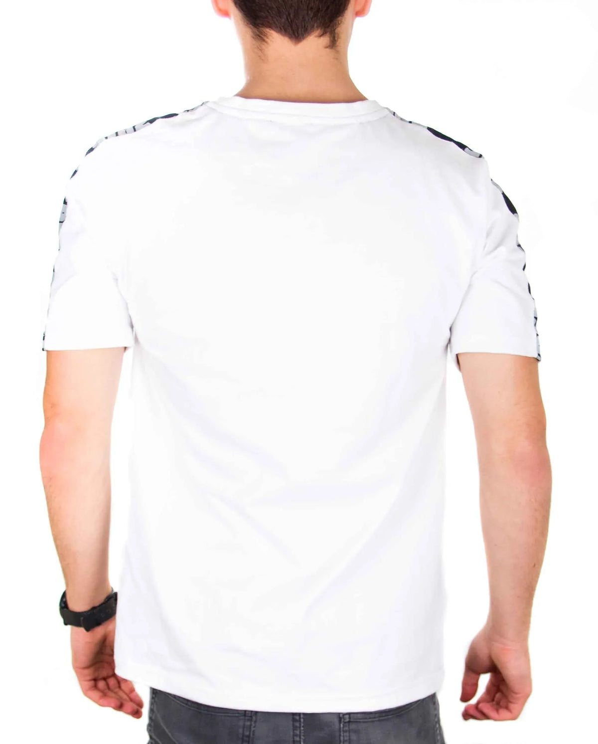 Back view of white ZRED Origin shirt highlighting clean design and seam details.