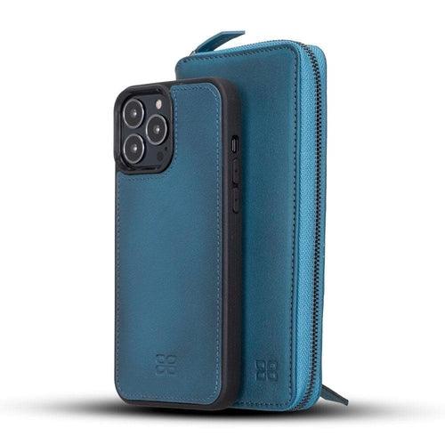 Detachable Leather Zipper Wallet Cases for Apple iPhone 13 Series - Snagva