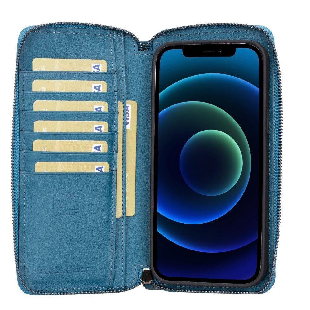 Detachable Leather Zipper Wallet Cases for Apple iPhone 13 Series - Snagva