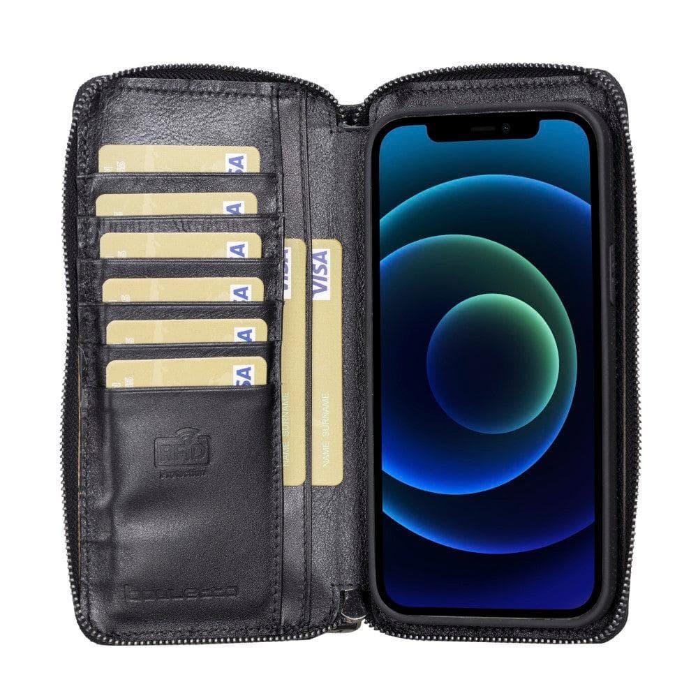Detachable Leather Zipper Wallet Cases for Apple iPhone 13 Series - Snagva