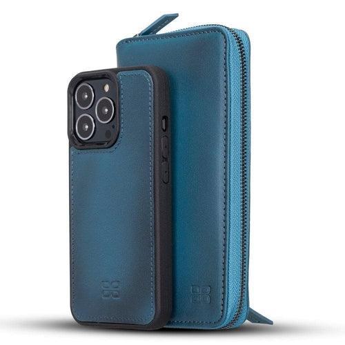 Detachable Leather Zipper Wallet Cases for Apple iPhone 13 Series - Snagva