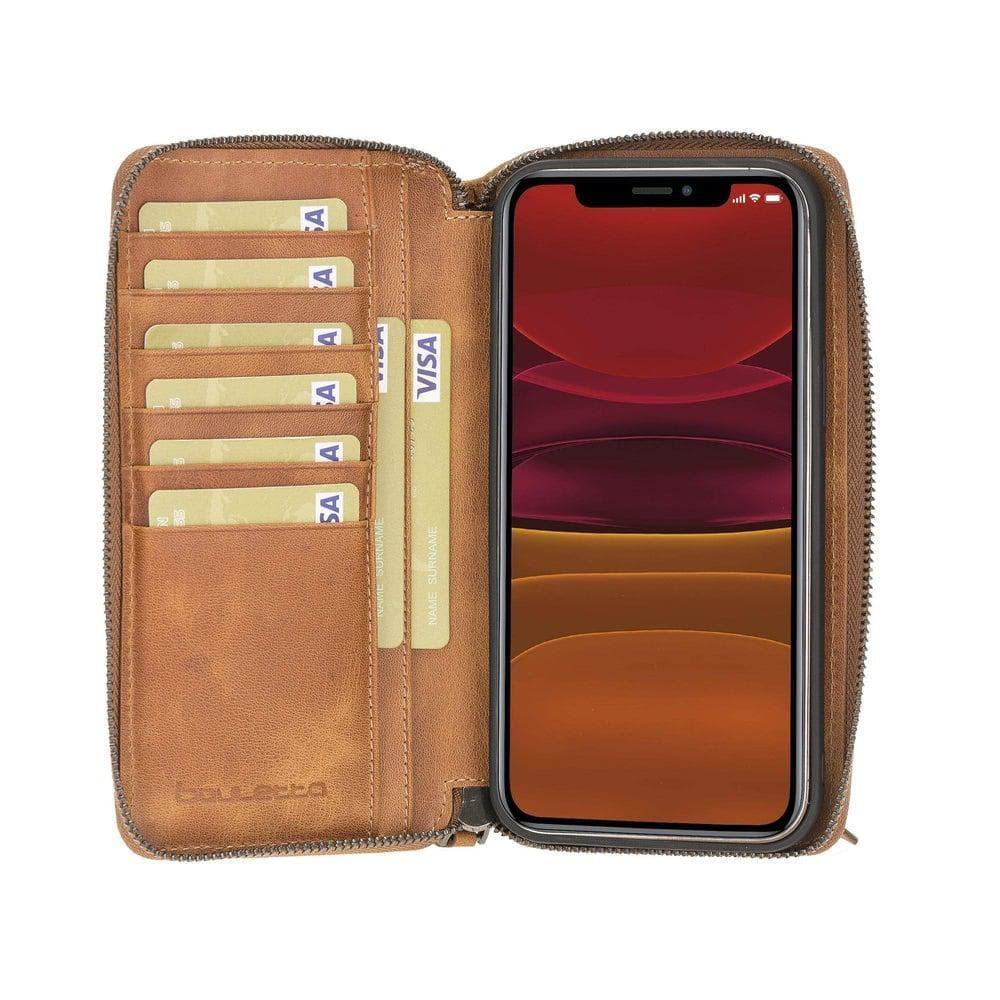 Detachable Leather Zipper Wallet Cases for Apple iPhone 13 Series - Snagva