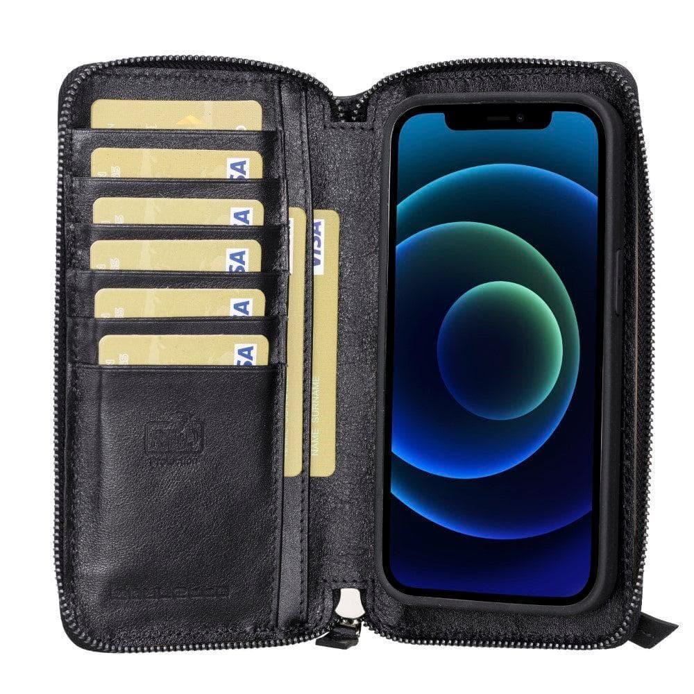 Detachable Leather Zipper Wallet Cases for Apple iPhone 13 Series - Snagva