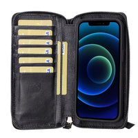 Detachable Leather Zipper Wallet Cases for Apple iPhone 13 Series - Snagva