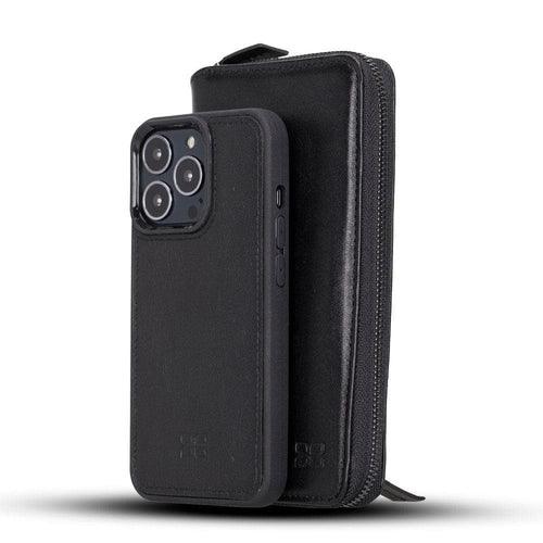 Detachable Leather Zipper Wallet Cases for Apple iPhone 13 Series - Snagva