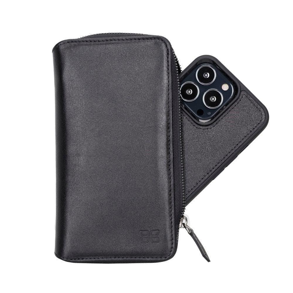 Detachable Leather Zipper Wallet Cases for Apple iPhone 13 Series - Snagva