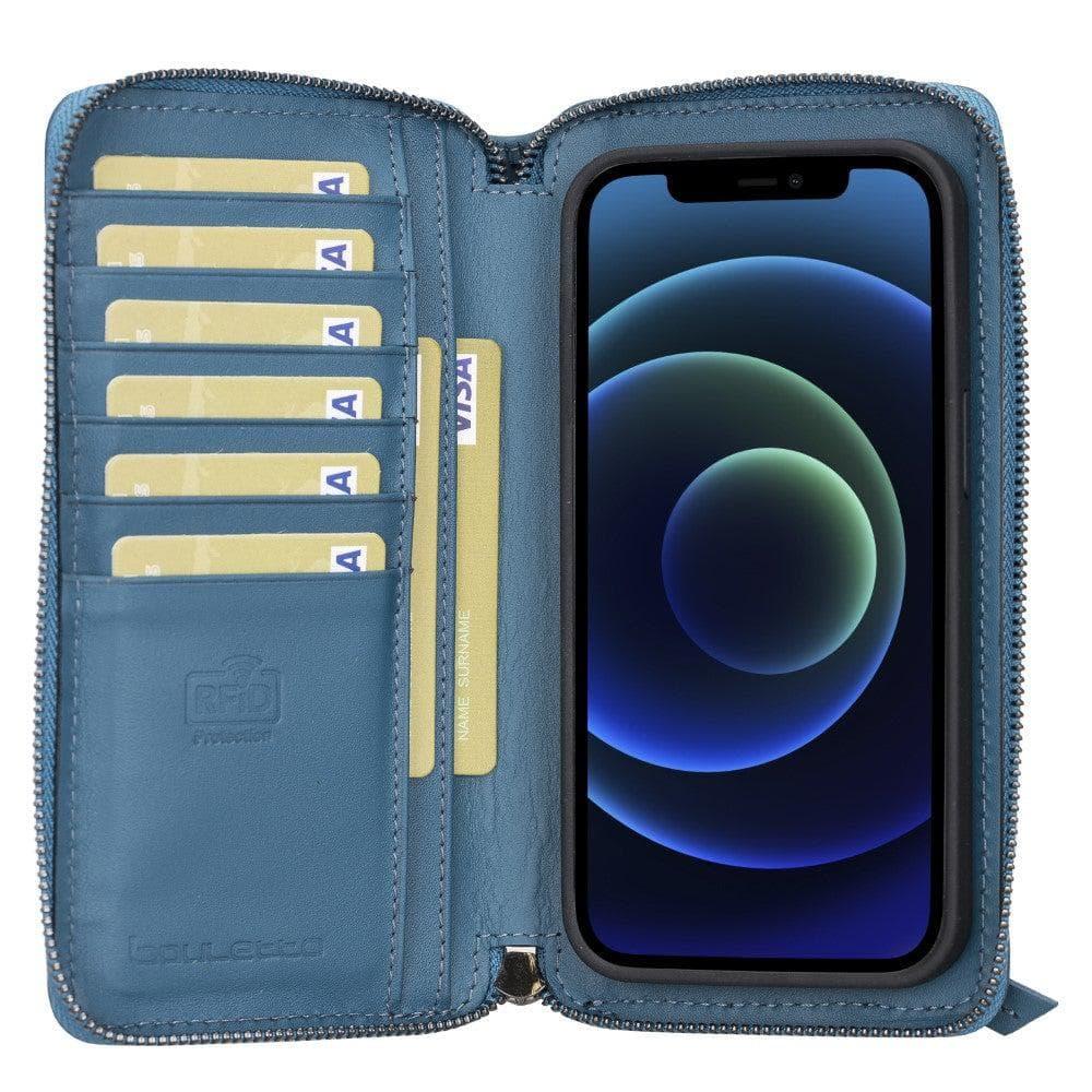 Detachable Leather Zipper Wallet Cases for Apple iPhone 13 Series - Snagva