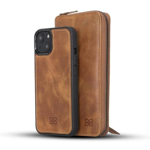 Detachable Leather Zipper Wallet Cases for Apple iPhone 13 Series - Snagva