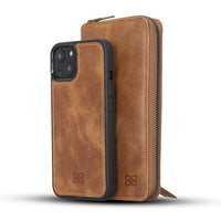 Detachable Leather Zipper Wallet Cases for Apple iPhone 13 Series - Snagva