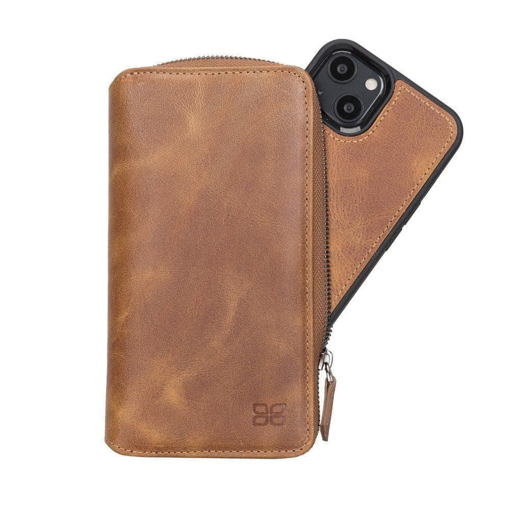 Detachable Leather Zipper Wallet Cases for Apple iPhone 13 Series - Snagva