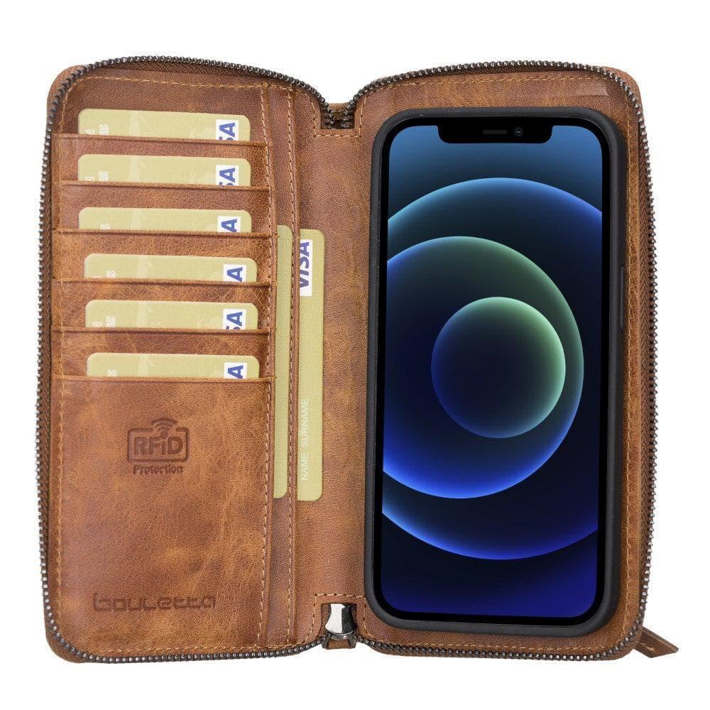 Detachable Leather Zipper Wallet Cases for Apple iPhone 13 Series - Snagva