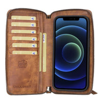 Detachable Leather Zipper Wallet Cases for Apple iPhone 13 Series - Snagva