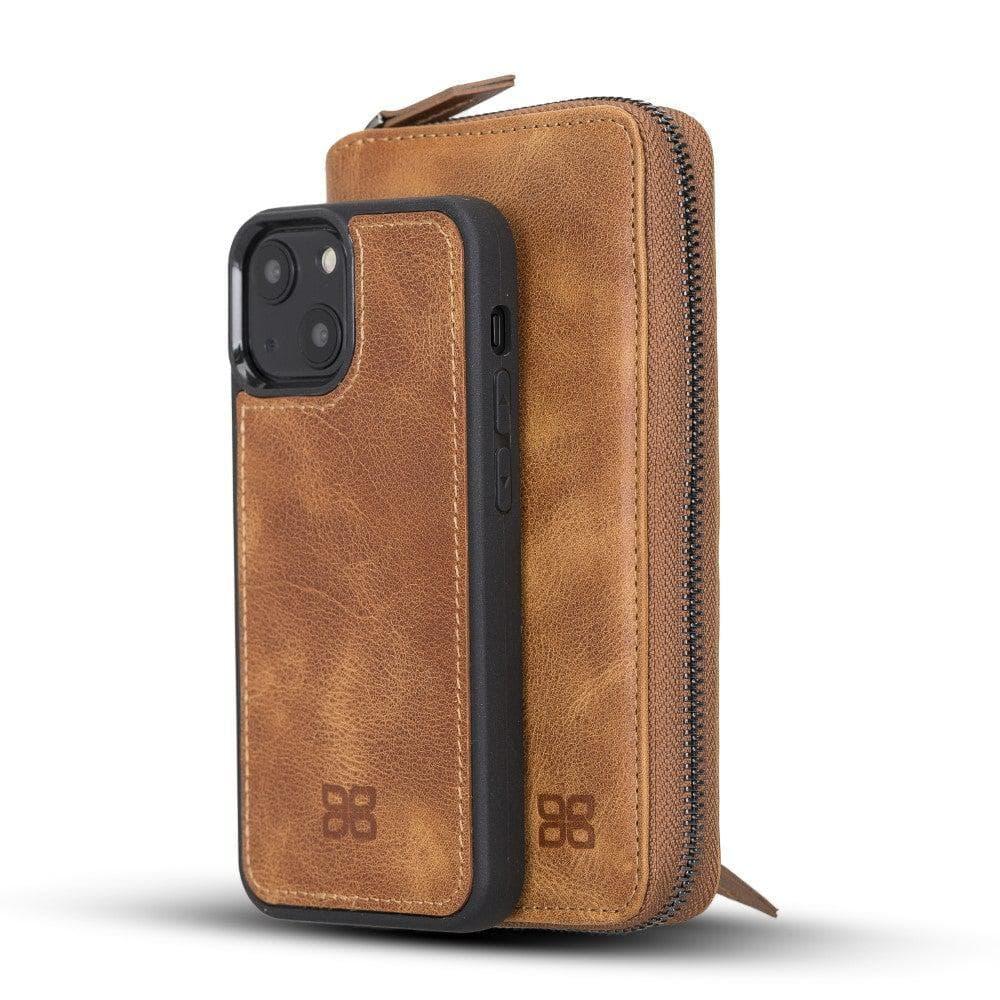 Detachable Leather Zipper Wallet Cases for Apple iPhone 13 Series - Snagva