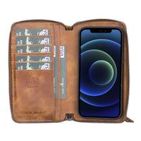 Detachable Leather Zipper Wallet Cases for Apple iPhone 13 Series - Snagva