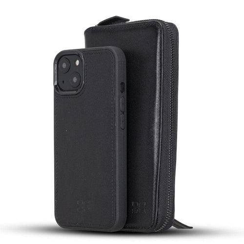 Detachable Leather Zipper Wallet Cases for Apple iPhone 13 Series - Snagva
