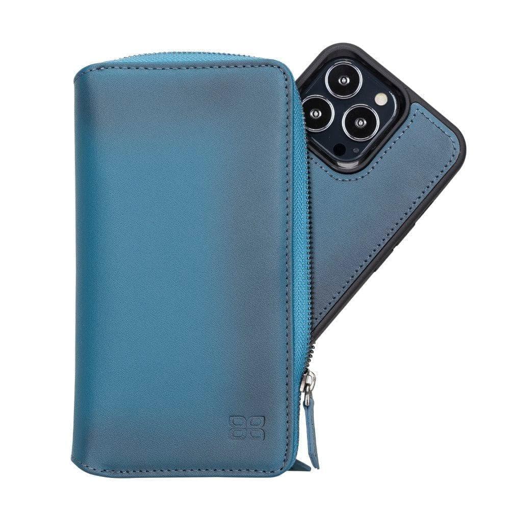 Detachable Leather Zipper Wallet Cases for Apple iPhone 13 Series - Snagva