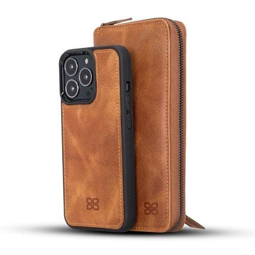 Detachable Leather Zipper Wallet Cases for Apple iPhone 13 Series - Snagva